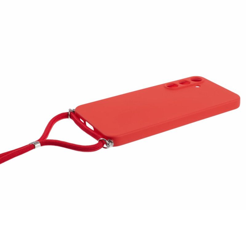 Coque à Cordon Samsung Galaxy A55 5G Rouge