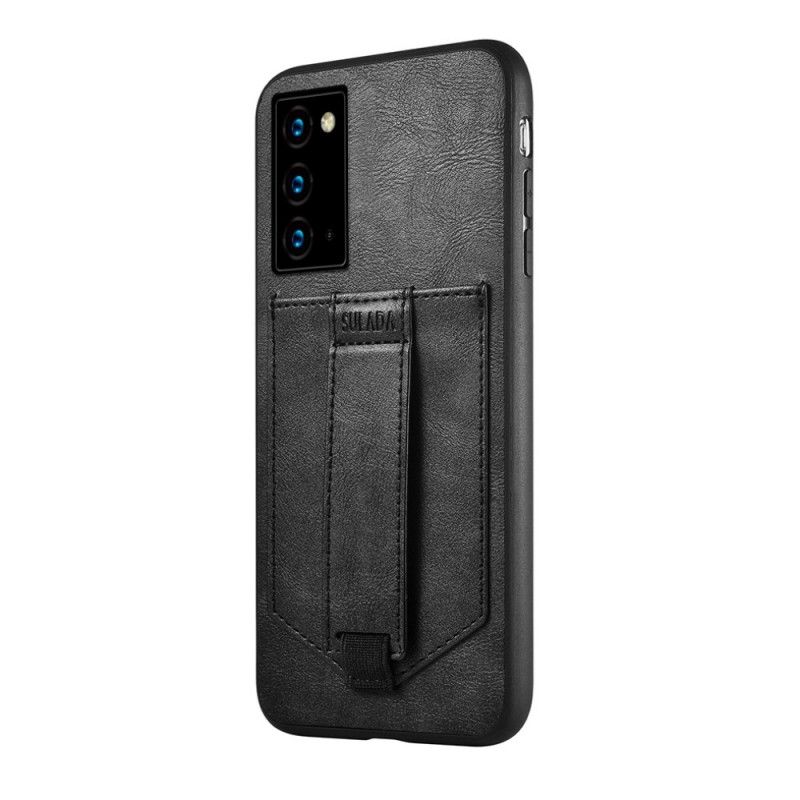 Coque iPhone X Sulada Effet Cuir Avec Porte Cartes Et Sangle