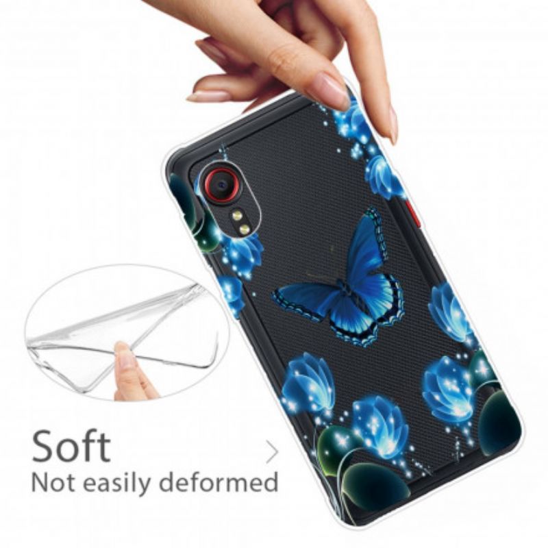 Coque Pour Samsung Galaxy XCover 5 Papillon Luxe