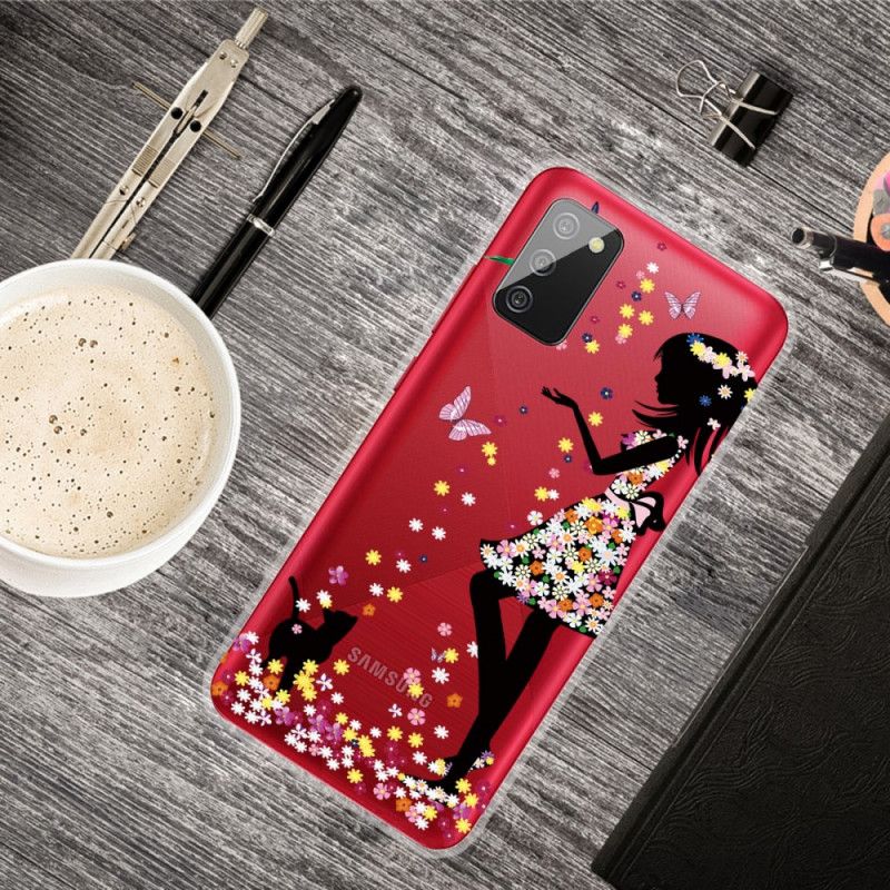 Coque Samsung Galaxy A02s Jolie Tête Fleurie