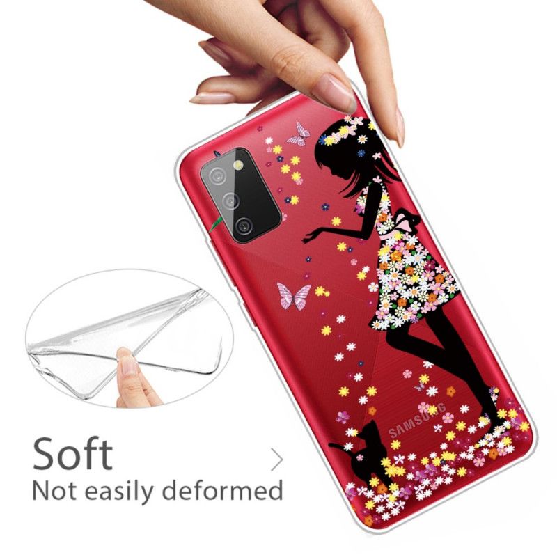 Coque Samsung Galaxy A02s Jolie Tête Fleurie