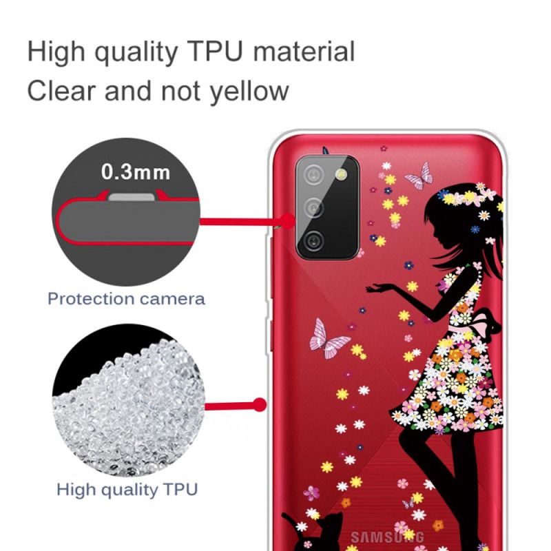 Coque Samsung Galaxy A02s Jolie Tête Fleurie