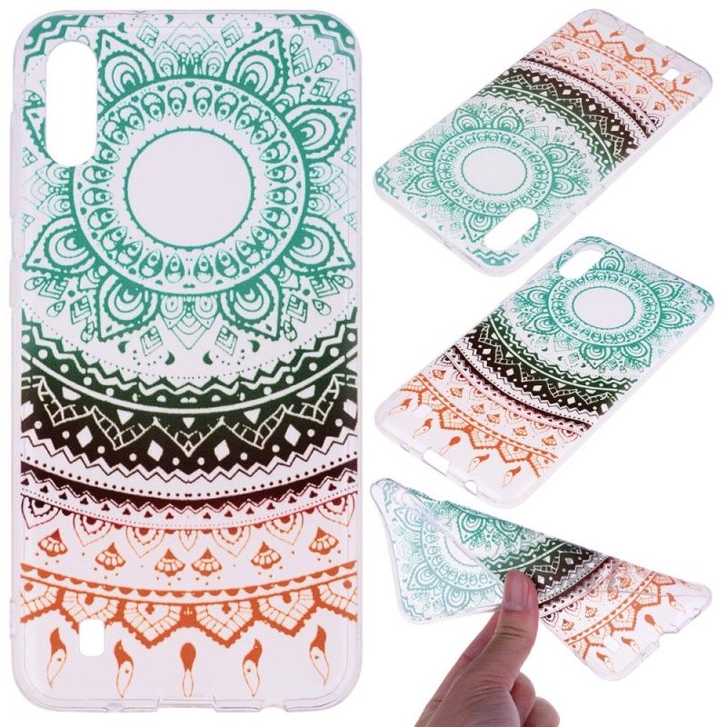 Coque Samsung Galaxy A10 Transparente Mandala Coloré