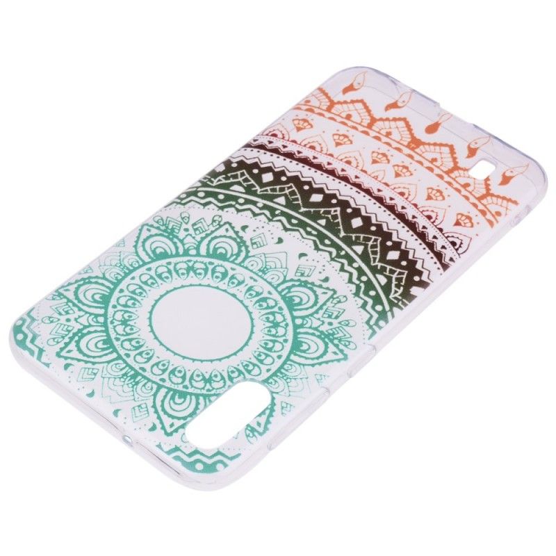 Coque Samsung Galaxy A10 Transparente Mandala Coloré