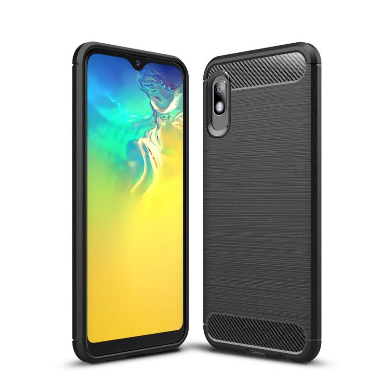 Coque Samsung Galaxy A10e Fibre Carbone Brossée