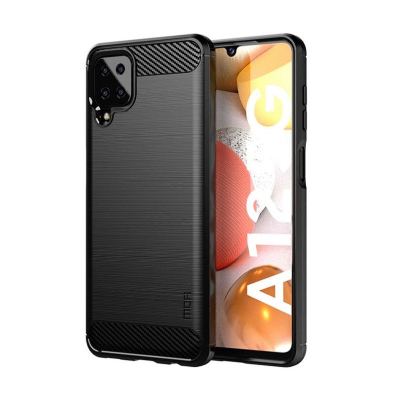 Coque Samsung Galaxy A12 Fibre Carbone Brossée Mofi