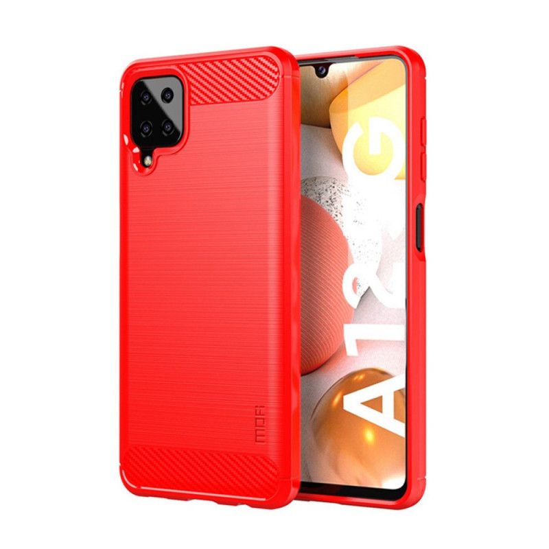 Coque Samsung Galaxy A12 Fibre Carbone Brossée Mofi