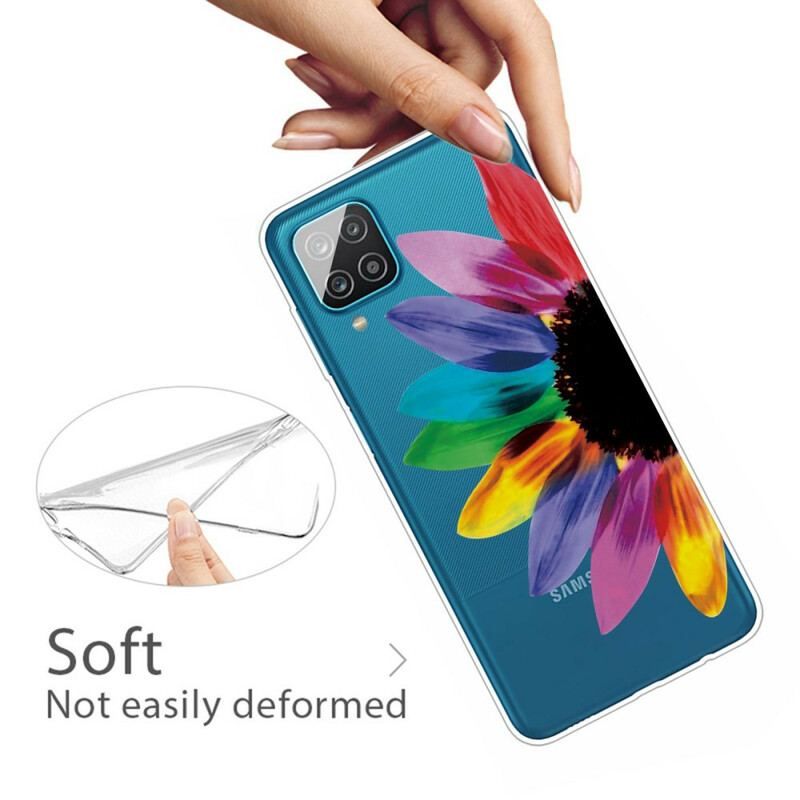 Coque Samsung Galaxy A12 / M12 Fleur Colorée