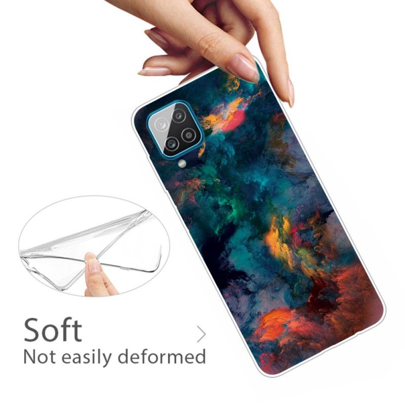 Coque Samsung Galaxy A12 Nuages Colorés