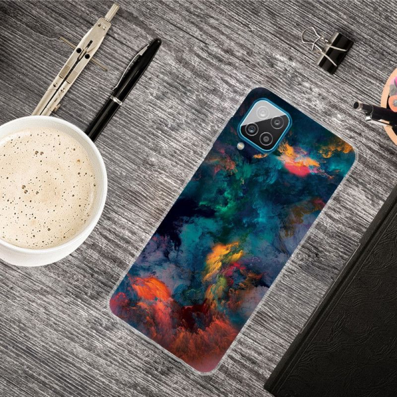 Coque Samsung Galaxy A12 Nuages Colorés