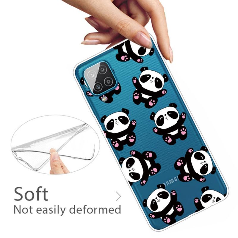 Coque Samsung Galaxy A12 Top Pandas Fun