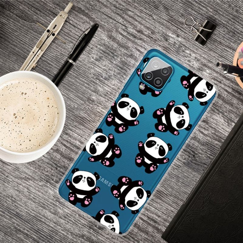 Coque Samsung Galaxy A12 Top Pandas Fun