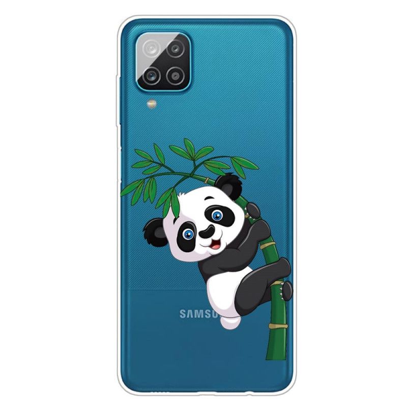 Coque Samsung Galaxy A12 Transparente Panda Sur Le Bambou