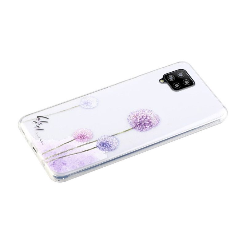 Coque Samsung Galaxy A12 Transparente Pissenlits Colorés