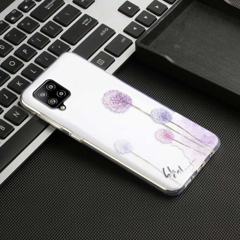 Coque Samsung Galaxy A12 Transparente Pissenlits Colorés