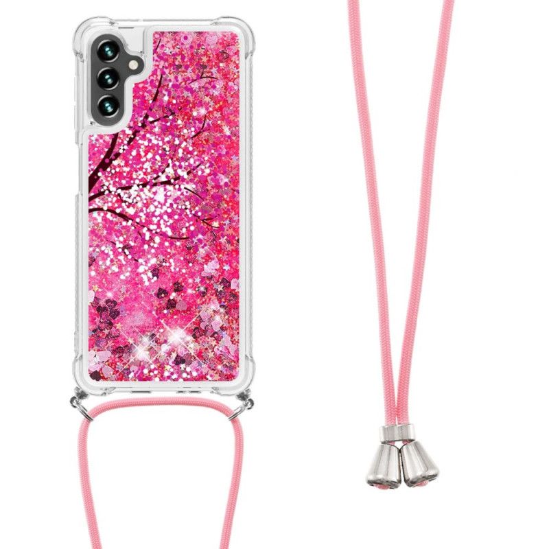 Coque Samsung Galaxy A13 5G À Cordon Paillettes Arbre