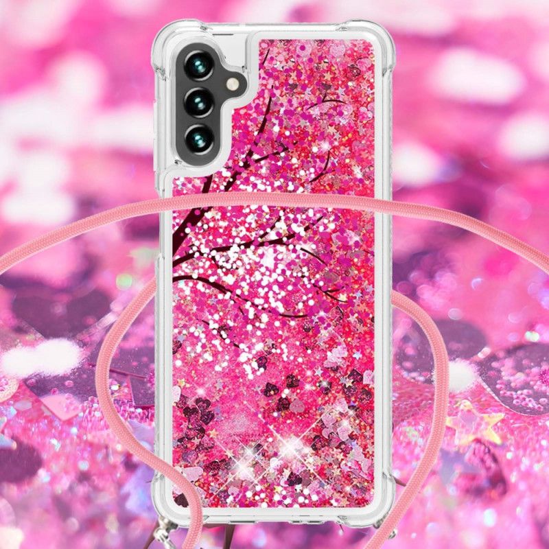 Coque Samsung Galaxy A13 5G À Cordon Paillettes Arbre