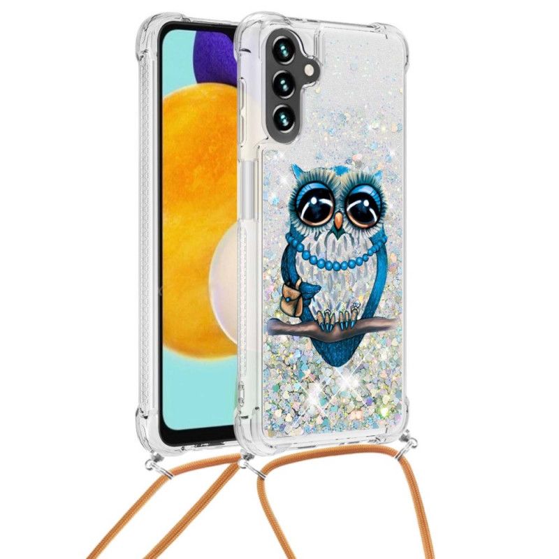 Coque Samsung Galaxy A13 5G À Cordon Paillettes Never Stop