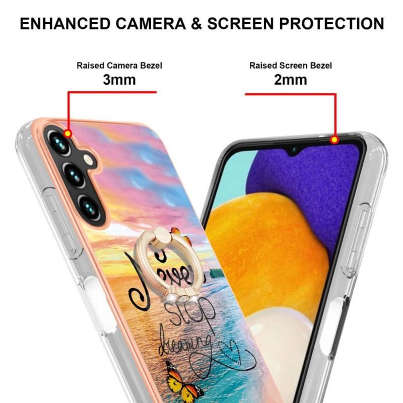 Coque Samsung Galaxy A13 5G / A04s Anneau-Support Never Stop Dreaming