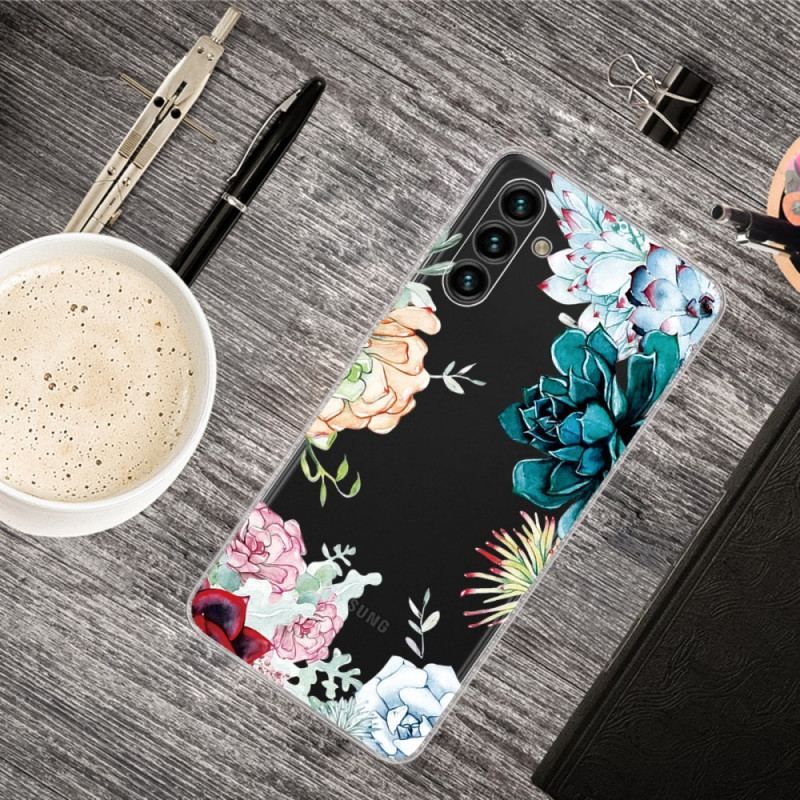 Coque Samsung Galaxy A13 5G / A04s Fleurs Aquarelle