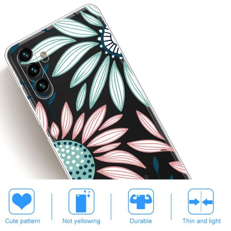 Coque Samsung Galaxy A13 5G / A04s Transparente Une Fleur