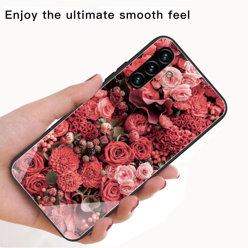 Coque Samsung Galaxy A13 5G Verre Trempé Fleurs Roses