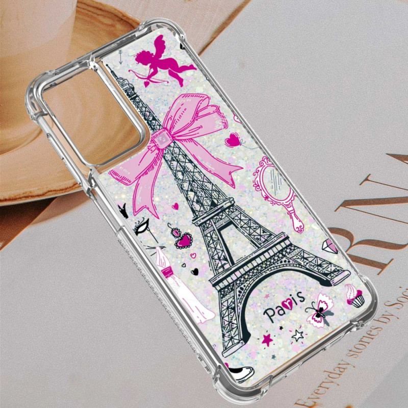 Coque Samsung Galaxy A13 La Tour Eiffel Paillettes