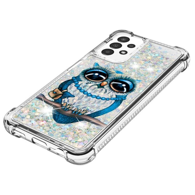 Coque Samsung Galaxy A13 Miss Hibou Paillettes