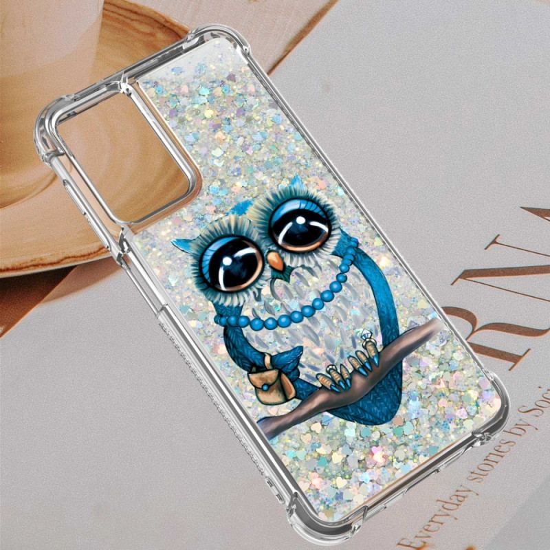 Coque Samsung Galaxy A13 Miss Hibou Paillettes