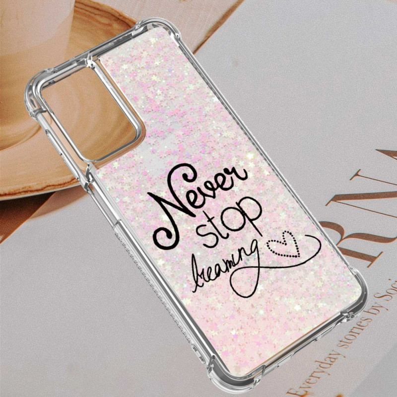 Coque Samsung Galaxy A13 Never Stop Dreaming Paillettes