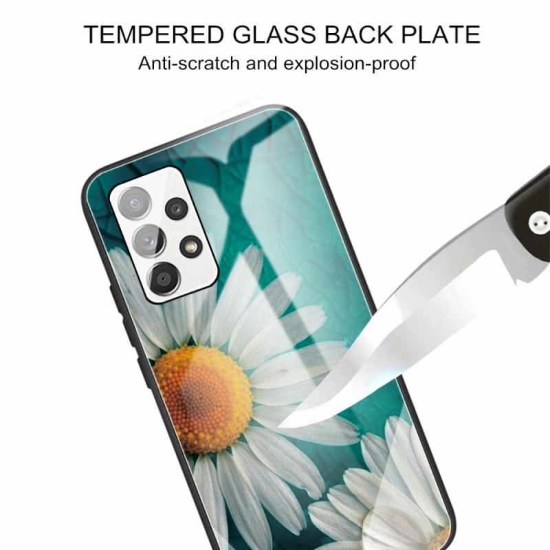 Coque Samsung Galaxy A13 Verre Trempé Marguerite