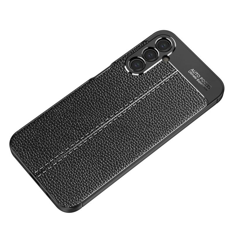 Coque Samsung Galaxy A14 5G / A14 Effet Cuir Litchi Double Line