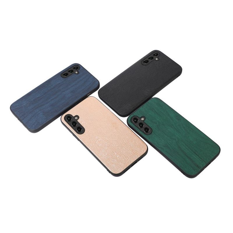 Coque Samsung Galaxy A14 5G / A14 Simili Cuir Effet Bois