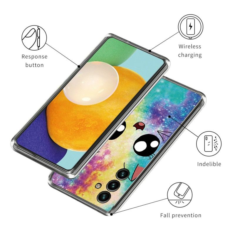 Coque Samsung Galaxy A15 5G Chat Arc-en-Ciel