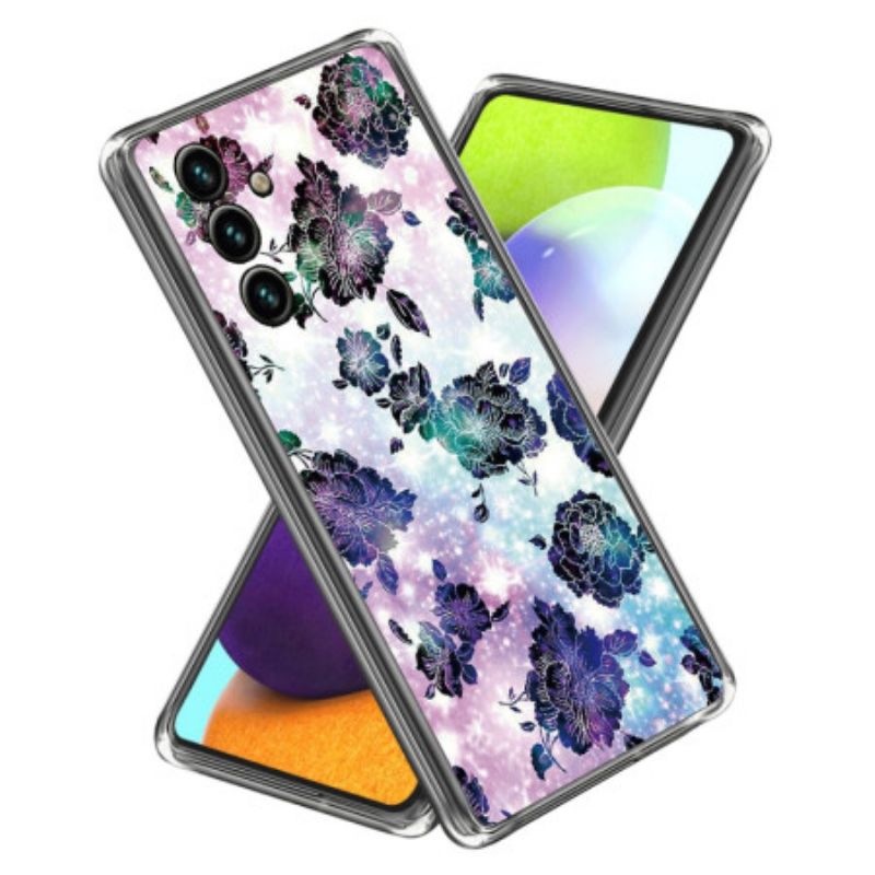 Coque Samsung Galaxy A15 5G Fleurs Pourpres