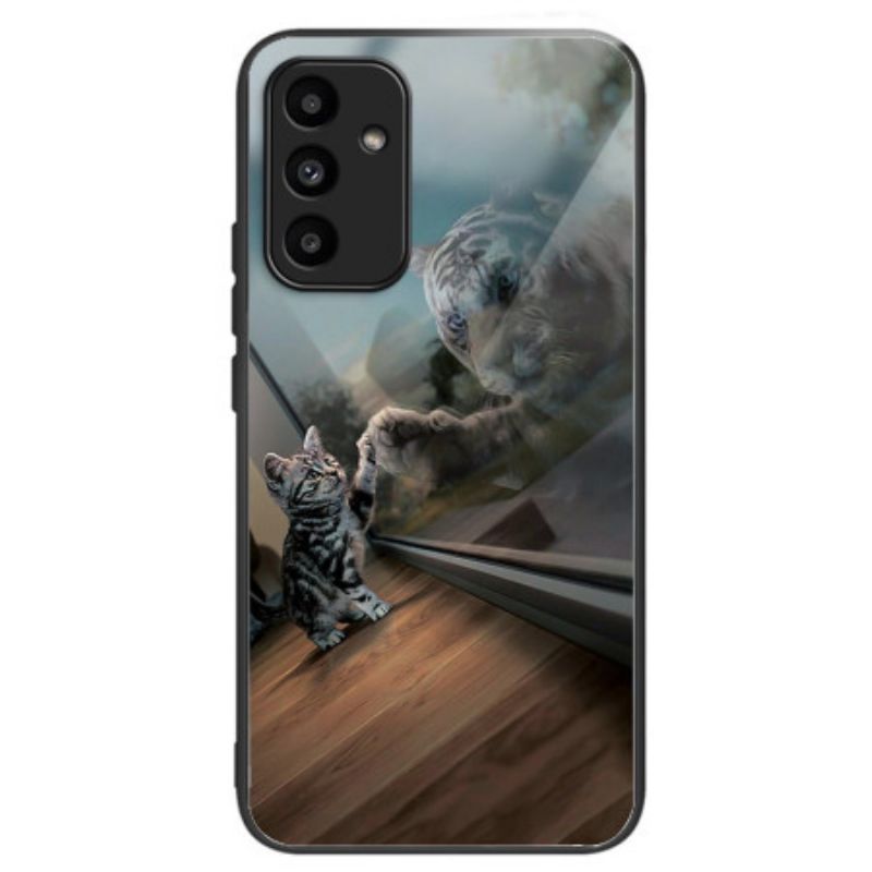 Coque Samsung Galaxy A15 5G / A15 Verre Trempé Chat Miroir