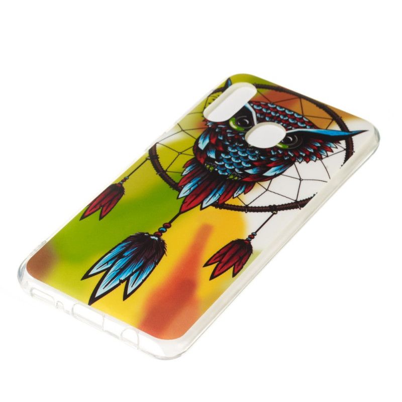 Coque Samsung Galaxy A20e Attrape Rêves Hibou Fluorescente