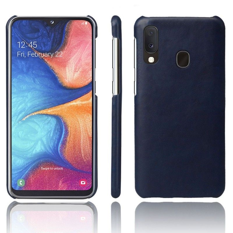 Coque Samsung Galaxy A20e Effet Cuir Litchi Performance