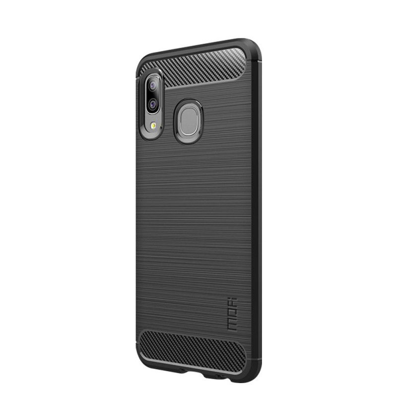 Coque Samsung Galaxy A20e Fibre Carbone Brossée Mofi