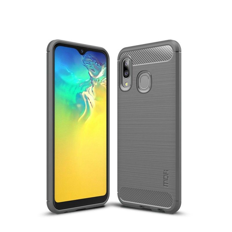 Coque Samsung Galaxy A20e Fibre Carbone Brossée Mofi