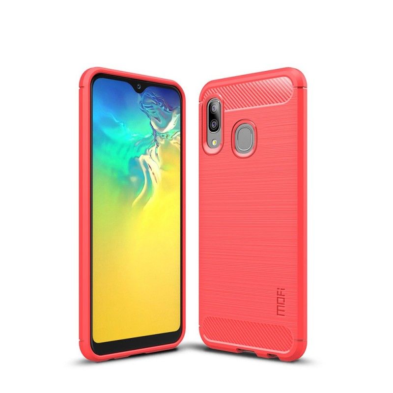 Coque Samsung Galaxy A20e Fibre Carbone Brossée Mofi