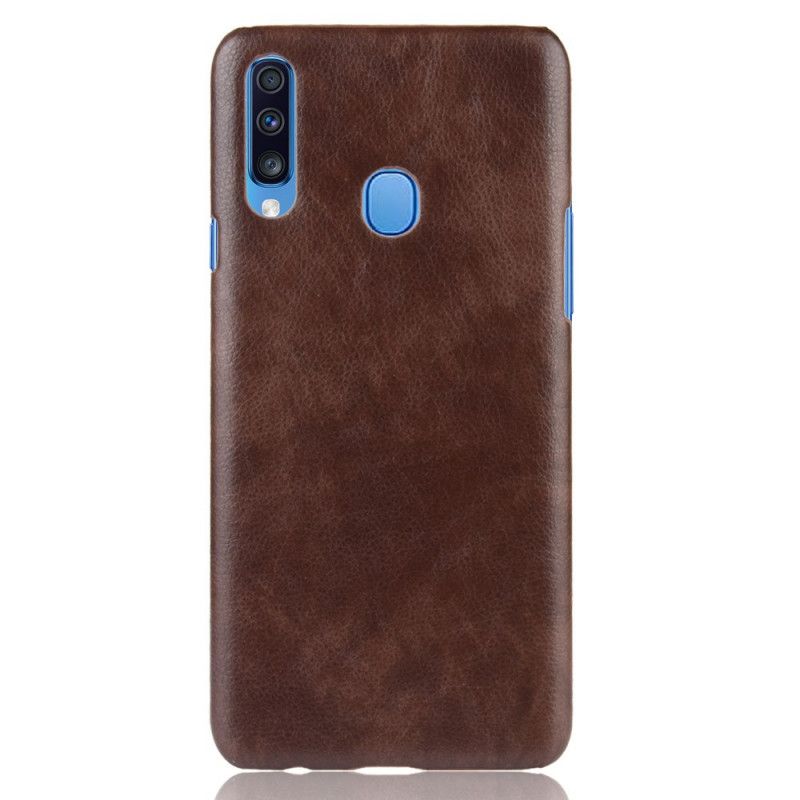 Coque Samsung Galaxy A20s Effet Cuir Litchi