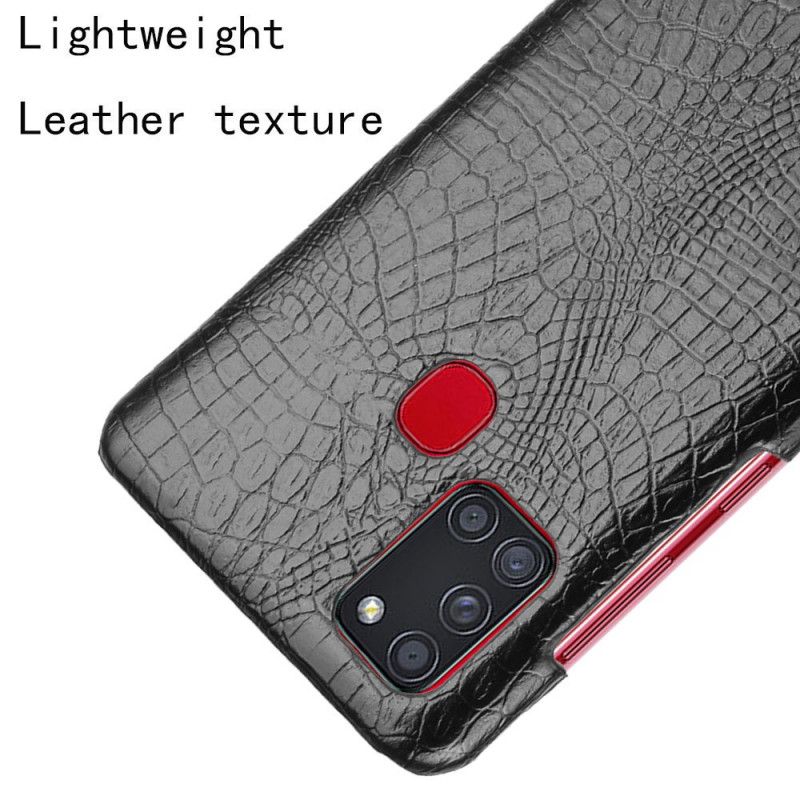 Coque Samsung Galaxy A21s Effet Peau De Crocodile