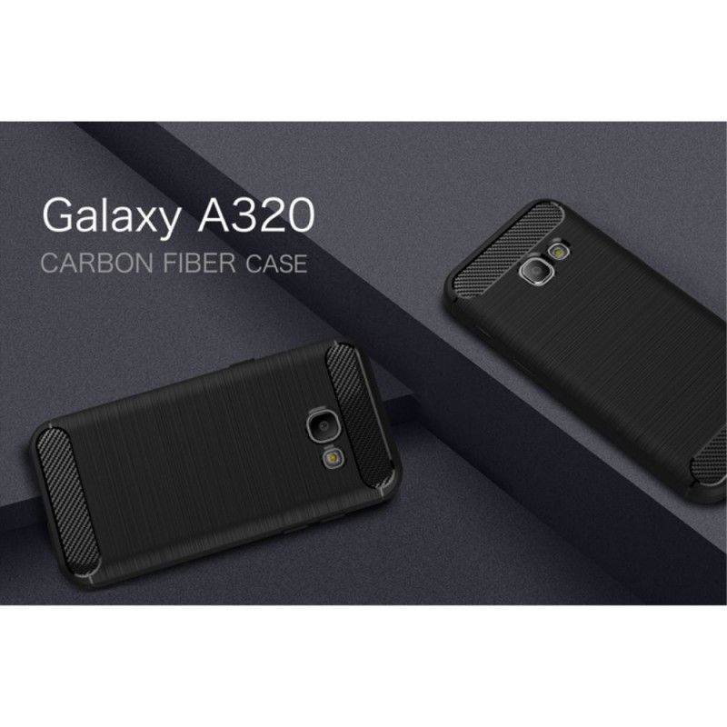 Coque Samsung Galaxy A3 2017 Fibre Carbone Brossée