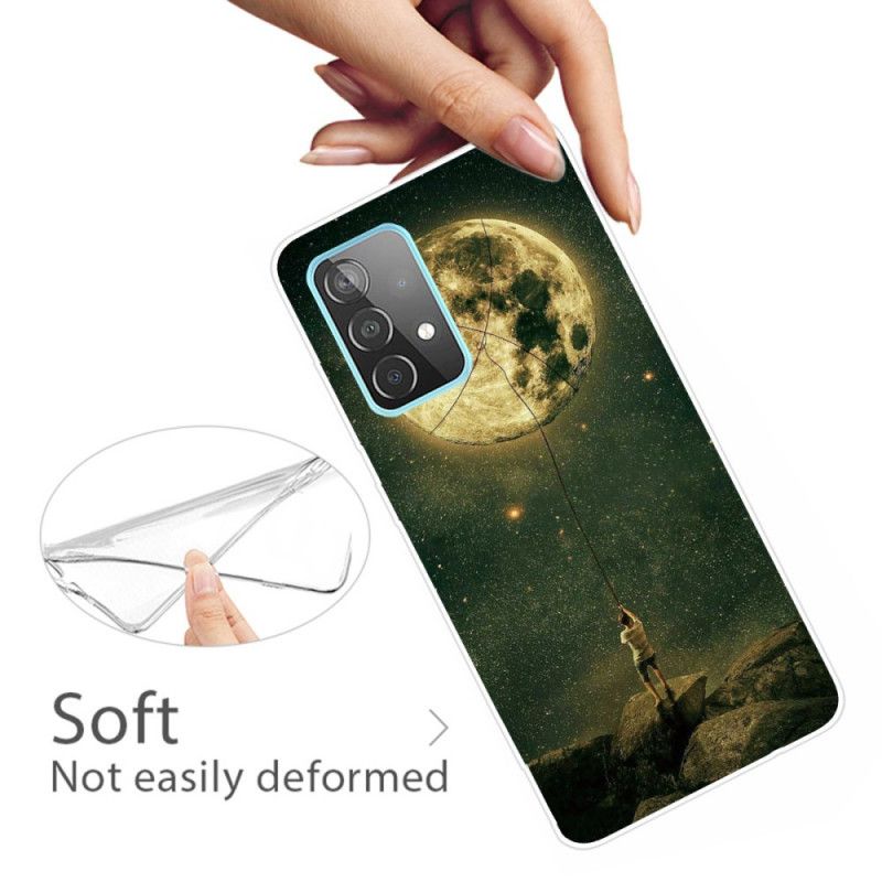 Coque Samsung Galaxy A32 5g Flexible Homme À La Lune