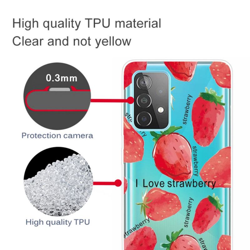 Coque Samsung Galaxy A32 5g Fraises / I Love Strawberry