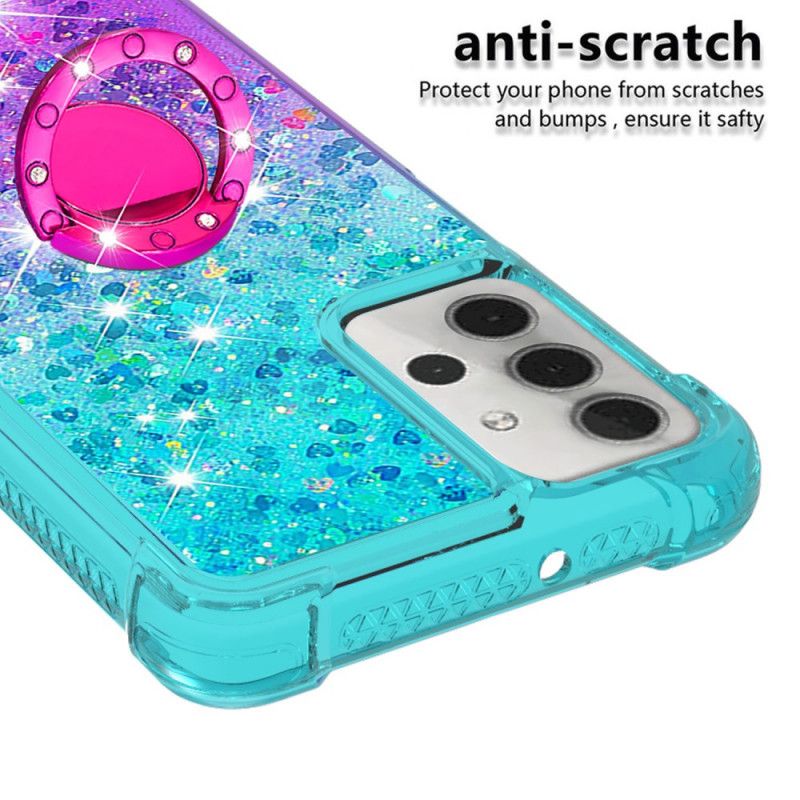 Coque Samsung Galaxy A32 5g Paillettes Anneau-support