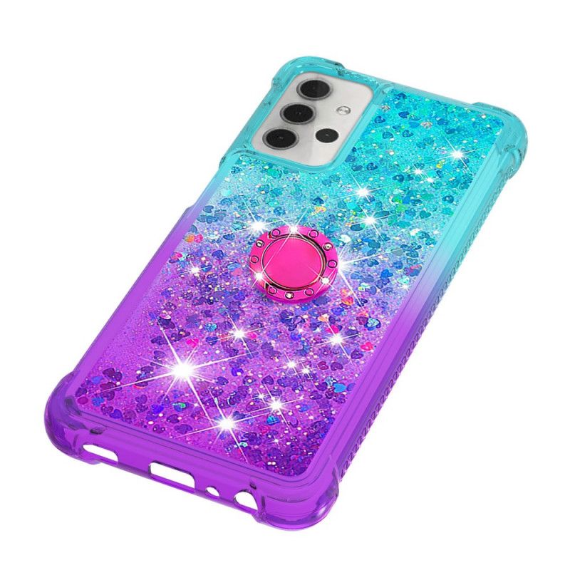 Coque Samsung Galaxy A32 5g Paillettes Anneau-support