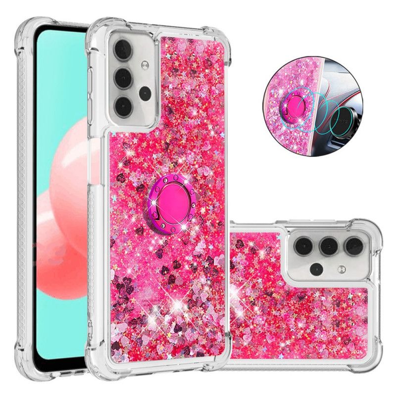 Coque Samsung Galaxy A32 5g Paillettes Avec Anneau-support