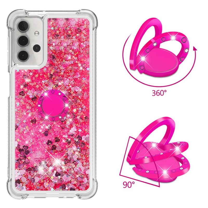 Coque Samsung Galaxy A32 5g Paillettes Avec Anneau-support